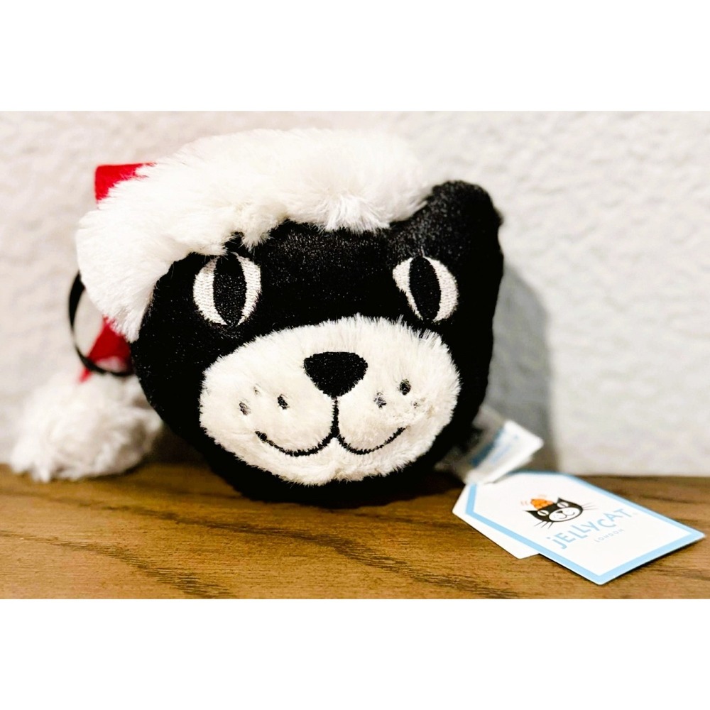 NWT Jellycat Jack Plush Decoration Christmas Santa Ornament Cat